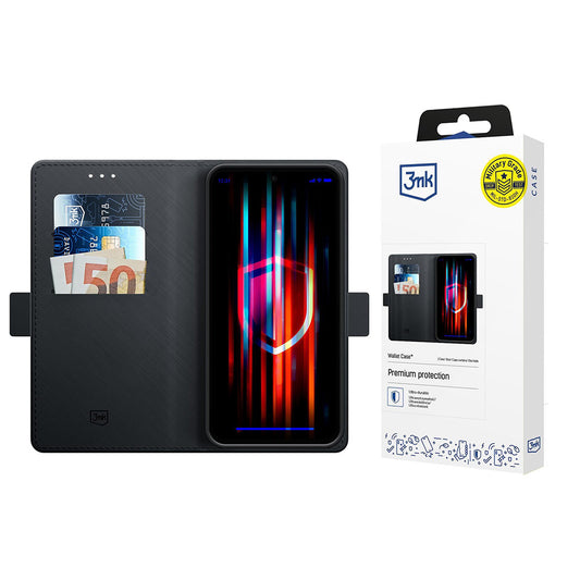 Tok Apple iPhone 17 Pro-hoz, 3MK, Wallet, Fekete