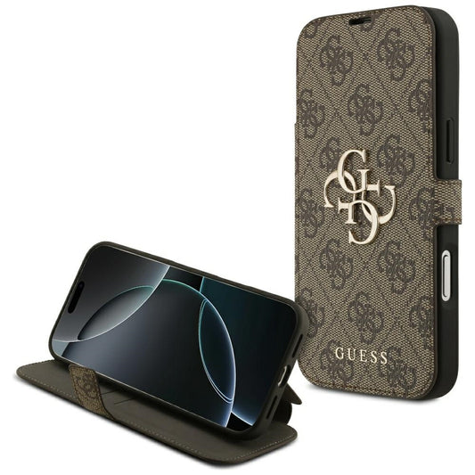 Tok Apple iPhone 17 Pro-hoz, Guess, 4G Metal Logo, Barna