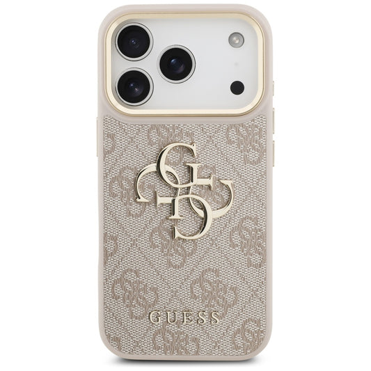 Tok Apple iPhone 17 Pro-hoz, Guess, Big 4G Classic Logo with Big Strap, Rózsaszín
