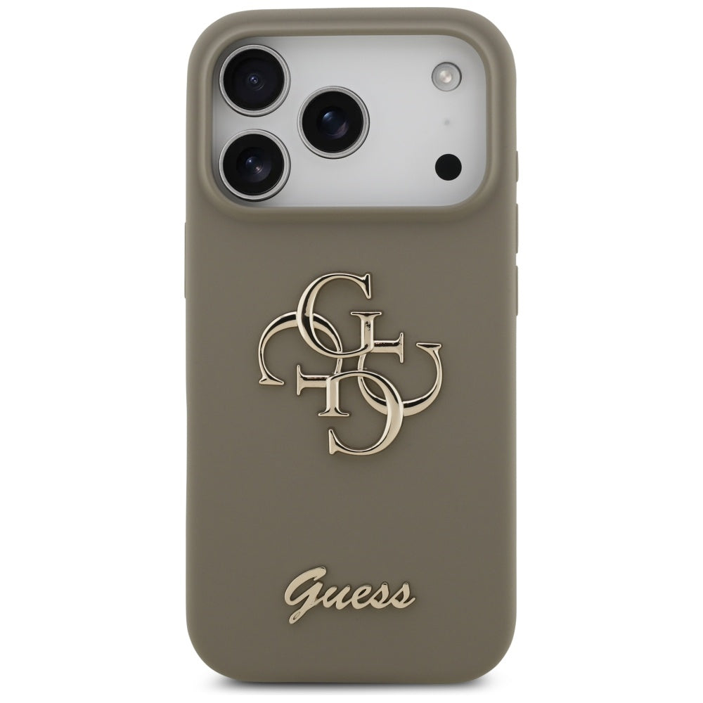 Tok a Apple iPhone 17 Pro-hoz, Guess, Big 4G Script, Barna