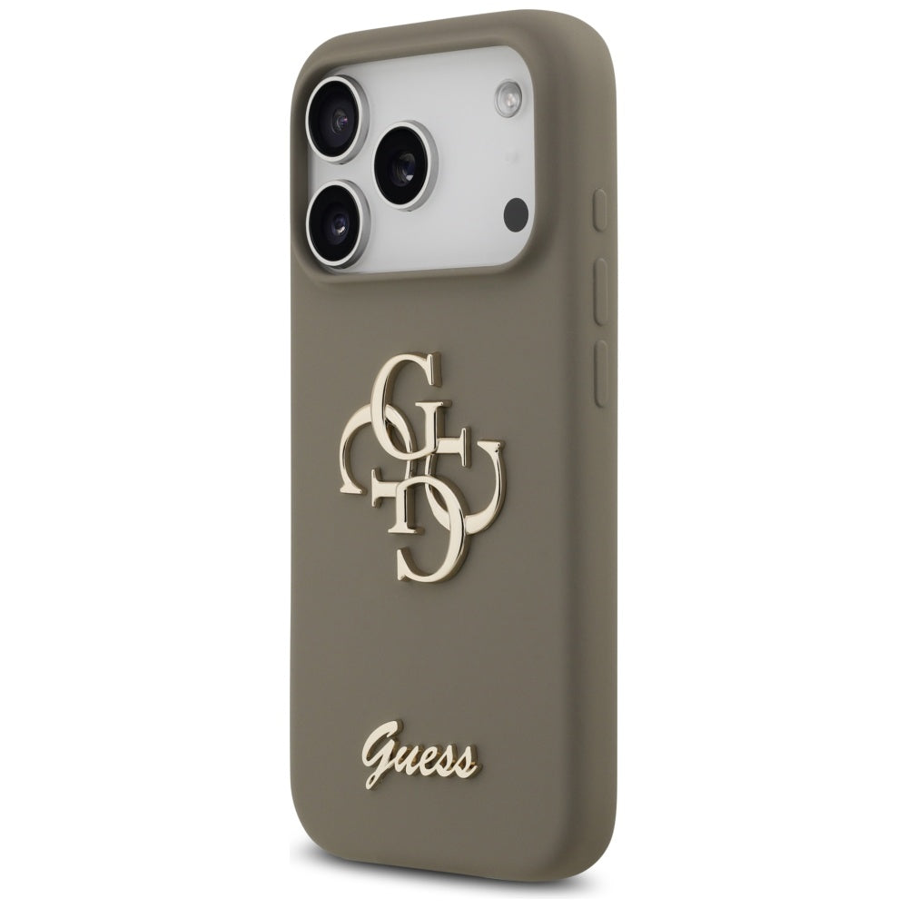 Tok a Apple iPhone 17 Pro-hoz, Guess, Big 4G Script, Barna