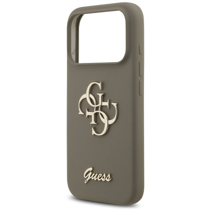 Tok a Apple iPhone 17 Pro-hoz, Guess, Big 4G Script, Barna