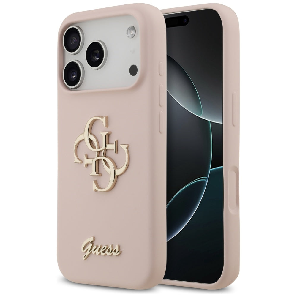 Tok a Apple iPhone 17 Pro-hoz, Guess, Big 4G Script, Világos rózsaszín