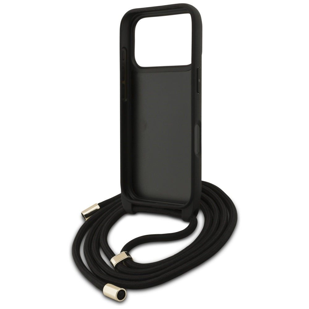 Tok a Apple iPhone 17 Pro-hoz, Guess, Crossbody Cord 4G Big Log, Barna
