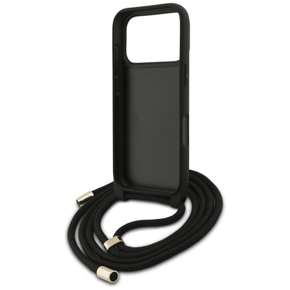 Tok a Apple iPhone 17 Pro-hoz, Guess, Crossbody Cord 4G Big Log, Barna