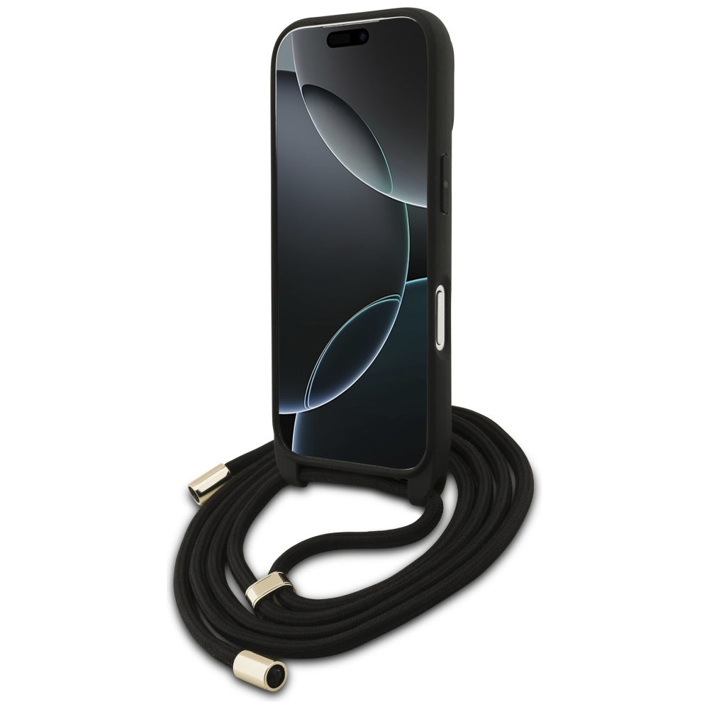 Tok a Apple iPhone 17 Pro-hoz, Guess, Crossbody Cord 4G Big Log, Barna