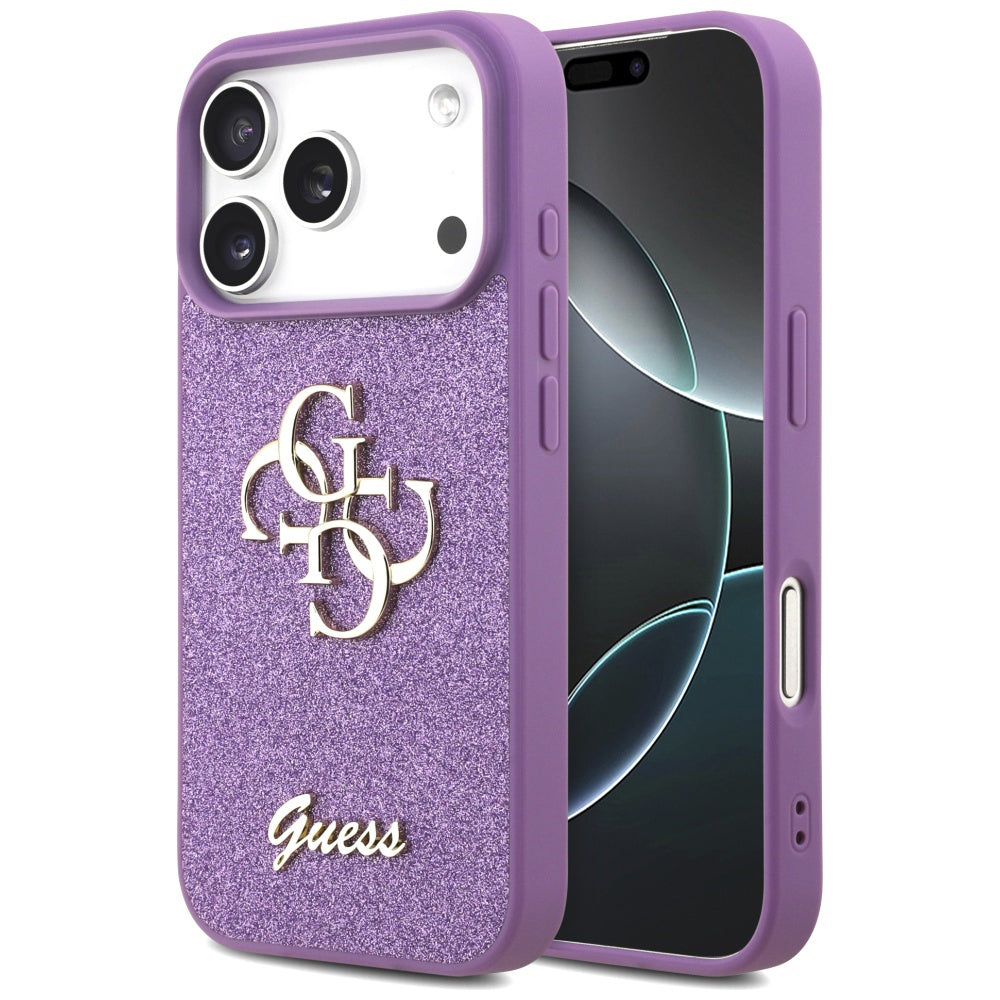 Tok Apple iPhone 17 Pro-hoz, Guess, Fixed Glitter Big 4G, Lila