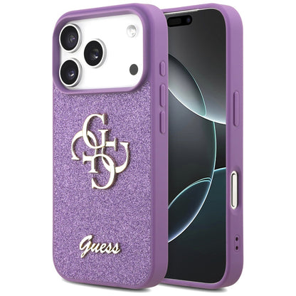 Tok Apple iPhone 17 Pro-hoz, Guess, Fixed Glitter Big 4G, Lila