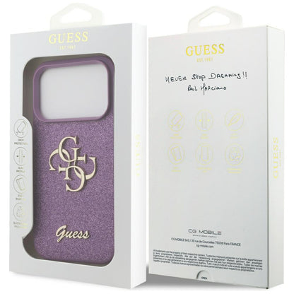 Tok Apple iPhone 17 Pro-hoz, Guess, Fixed Glitter Big 4G, Lila