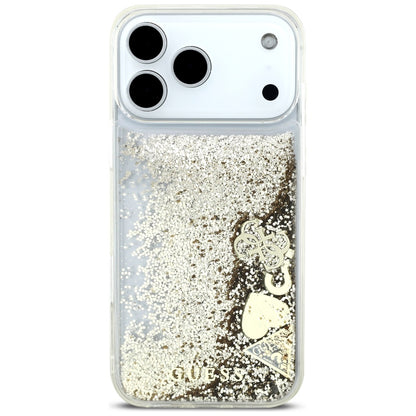 Tok a Apple iPhone 17 Pro-hoz, Guess, Liquid Glitter Charms, Arany