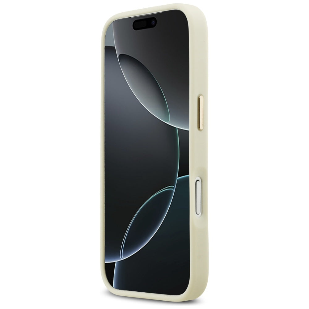 Tok a Apple iPhone 17 Pro-hoz, Karl Lagerfeld, Script Logo, Bézs