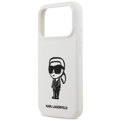 Tok Apple iPhone 17 Pro-hoz, Karl Lagerfeld, Sketch and Logo Karl, Fehér