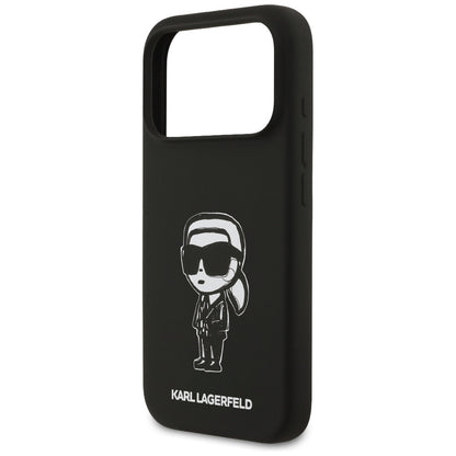 Tok a Apple iPhone 17 Pro-hoz, Karl Lagerfeld, Sketch and Logo Karl, Fekete