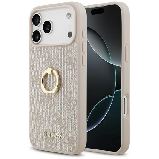 Tok Apple iPhone 17 Pro Max-hoz, Guess, 4G Ring Stand, Barna