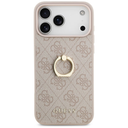 Tok Apple iPhone 17 Pro Max-hoz, Guess, 4G Ring Stand, Barna