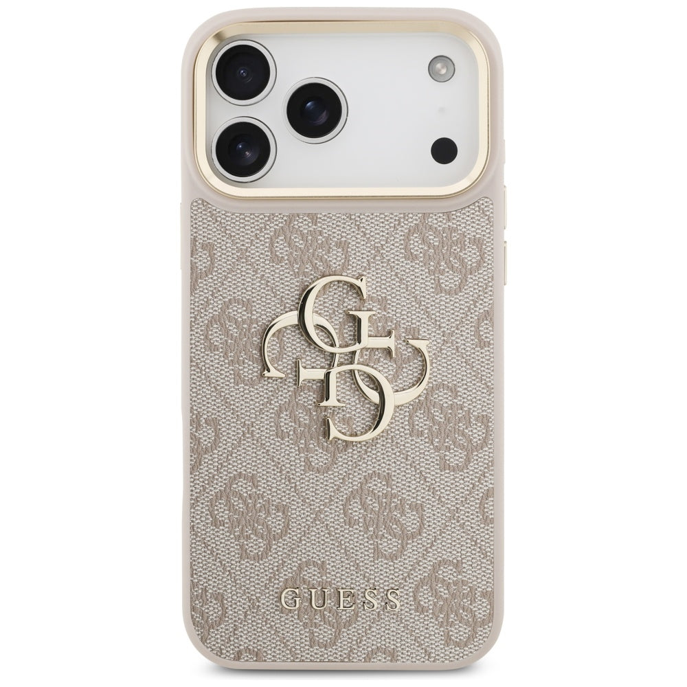 Tok Apple iPhone 17 Pro Max-hoz, Guess, Big 4G Classic Logo with Big Strap, Rózsaszín
