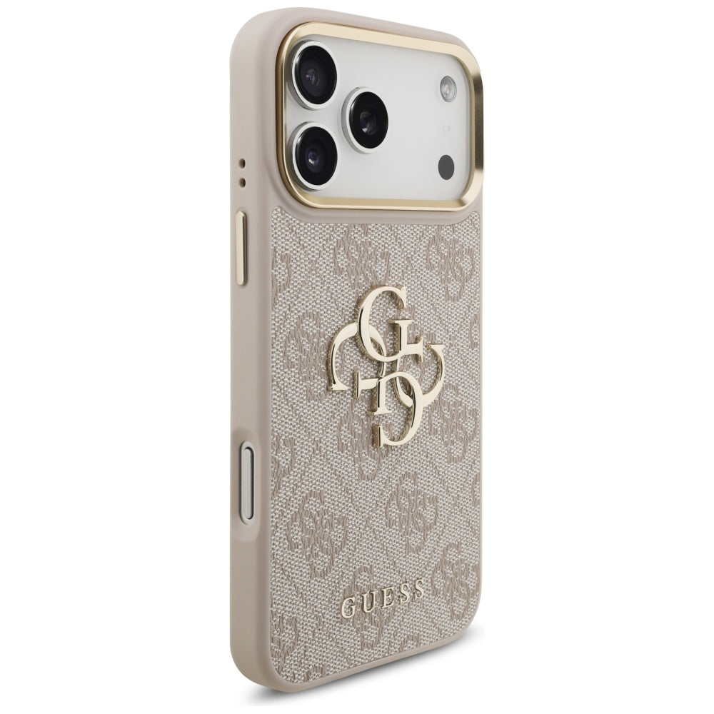 Tok Apple iPhone 17 Pro Max-hoz, Guess, Big 4G Classic Logo with Big Strap, Rózsaszín