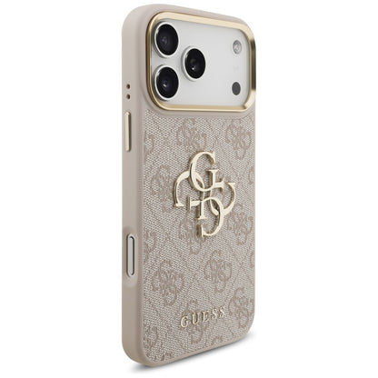 Tok Apple iPhone 17 Pro Max-hoz, Guess, Big 4G Classic Logo with Big Strap, Rózsaszín
