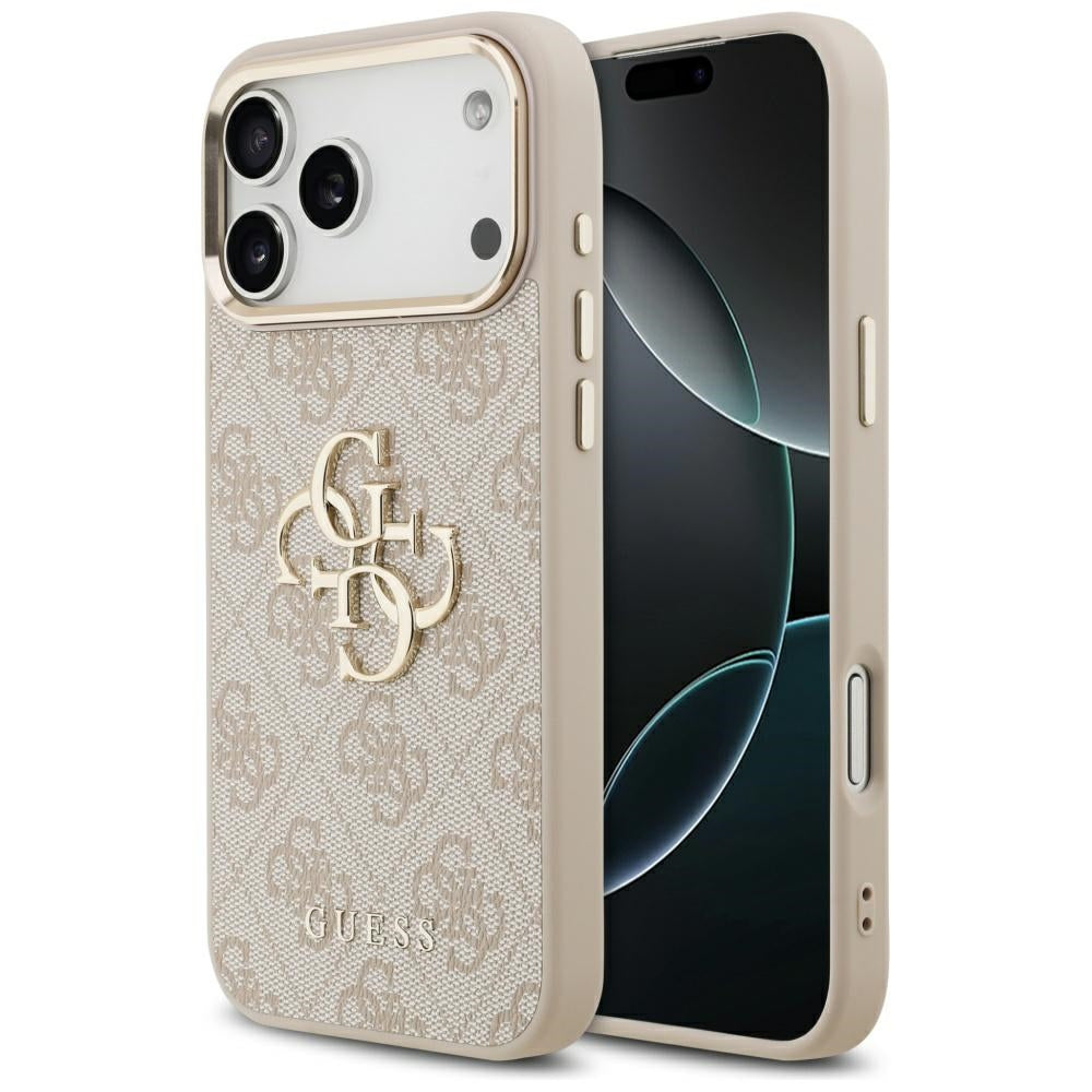 Tok Apple iPhone 17 Pro Max-hoz, Guess, Big 4G Logo Classic, Arany Rózsaszín