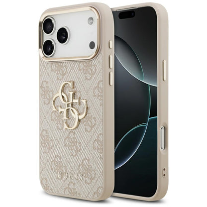 Tok Apple iPhone 17 Pro Max-hoz, Guess, Big 4G Logo Classic, Arany Rózsaszín