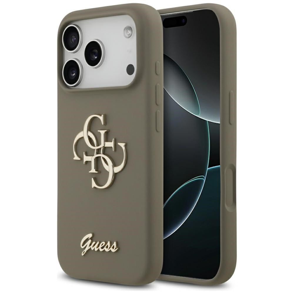 Tok a Apple iPhone 17 Pro Max-hoz, Guess, Big 4G Script, Barna
