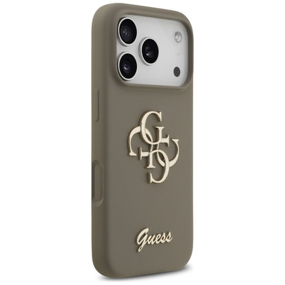 Tok a Apple iPhone 17 Pro Max-hoz, Guess, Big 4G Script, Barna