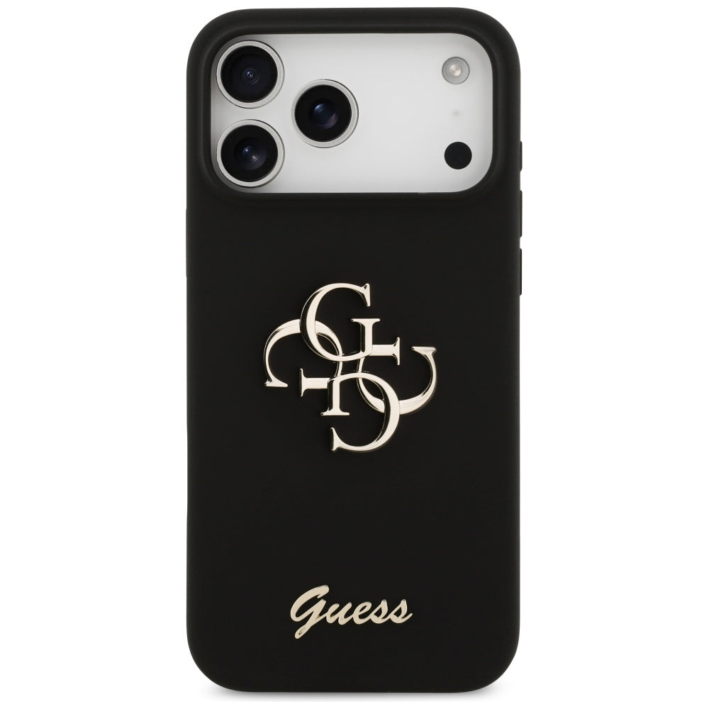 Tok a Apple iPhone 17 Pro Max-hoz, Guess, Big 4G Script, Fekete