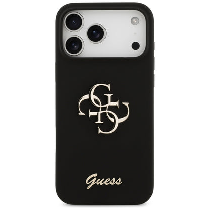 Tok a Apple iPhone 17 Pro Max-hoz, Guess, Big 4G Script, Fekete