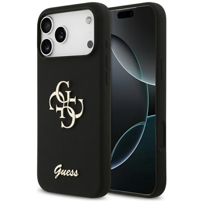 Tok a Apple iPhone 17 Pro Max-hoz, Guess, Big 4G Script, Fekete