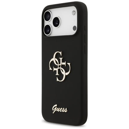 Tok a Apple iPhone 17 Pro Max-hoz, Guess, Big 4G Script, Fekete