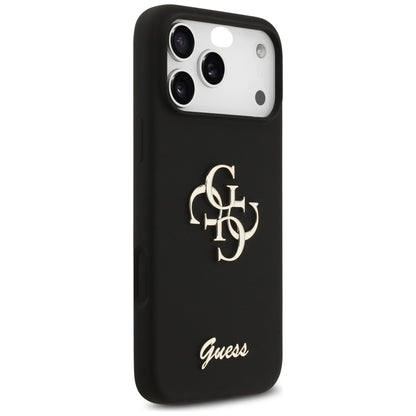 Tok a Apple iPhone 17 Pro Max-hoz, Guess, Big 4G Script, Fekete
