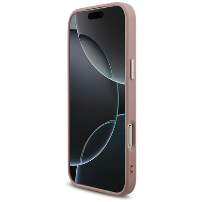 Tok Apple iPhone 17 Pro Max-hoz, Guess, Fixed Glitter Big 4G Metal Frame, Rózsaszín