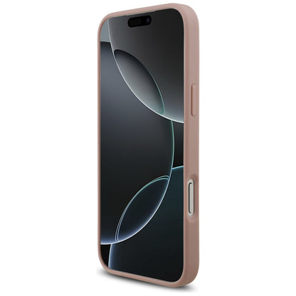 Tok a Apple iPhone 17 Pro Max-hoz, Guess, Rhinestone Triangle Logo, Rózsaszín