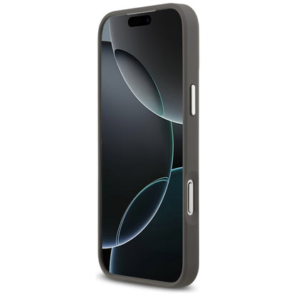 Tok Apple iPhone 17 Pro Max-hoz, Karl Lagerfeld, Grained Karl & Choupette's Heads Pins and Logo, Szürke