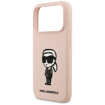 Tok Apple iPhone 17 Pro Max-hoz, Karl Lagerfeld, Sketch és Karl logó, Rózsaszín