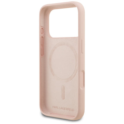Tok Apple iPhone 17 Pro Max-hoz, Karl Lagerfeld, Sketch és Karl logó, Rózsaszín