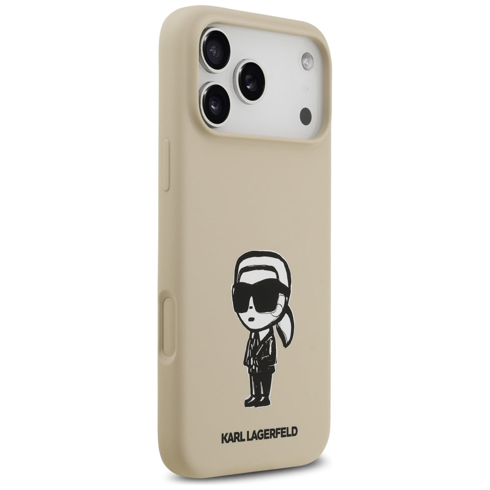 Tok a Apple iPhone 17 Pro Max-hoz, Karl Lagerfeld, Sketch and Logo Karl, Barna
