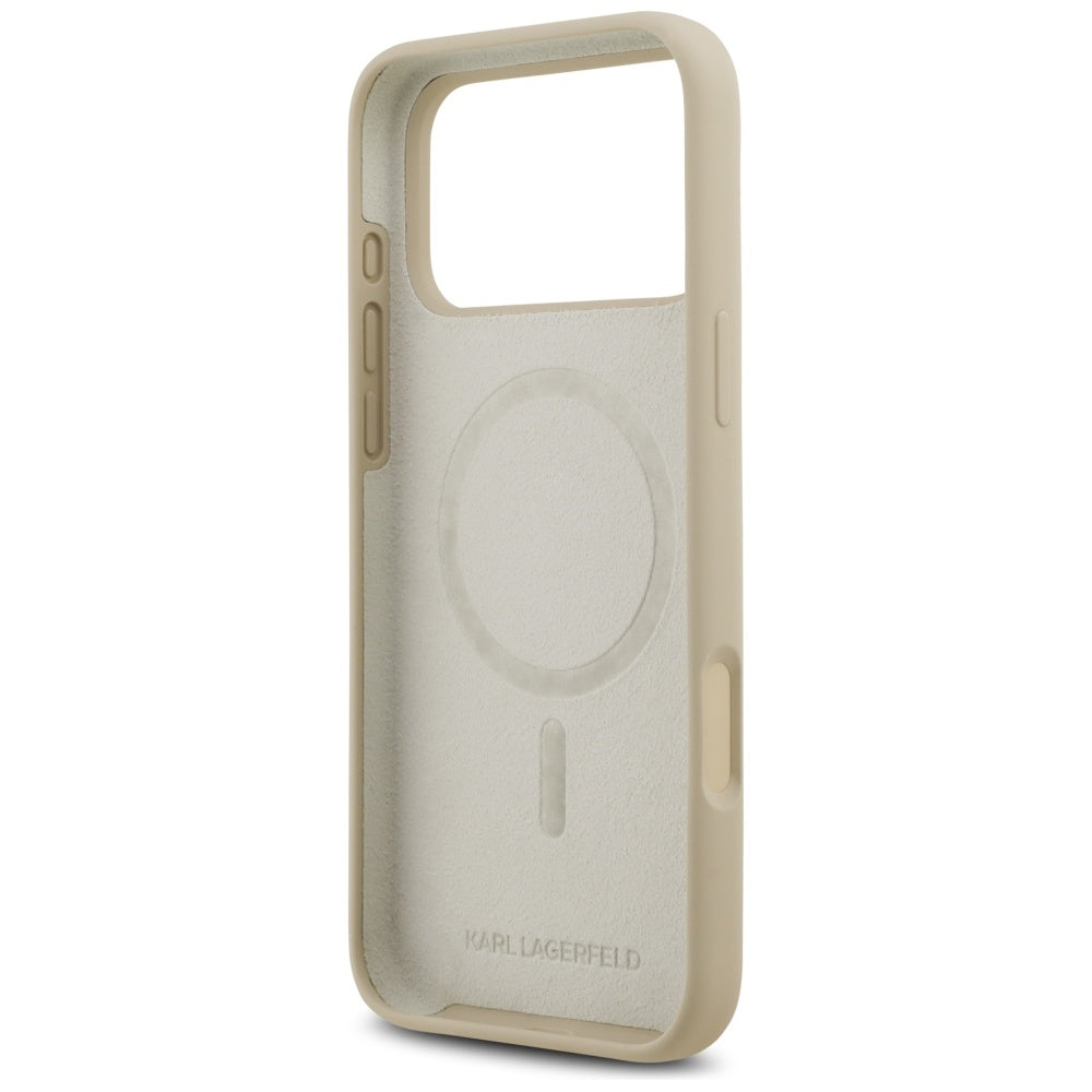 Tok a Apple iPhone 17 Pro Max-hoz, Karl Lagerfeld, Sketch and Logo Karl, Barna