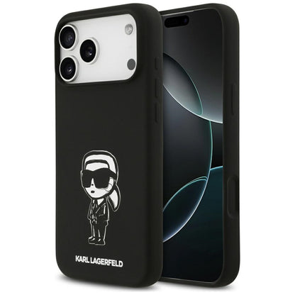Tok a Apple iPhone 17 Pro Max-hoz, Karl Lagerfeld, Sketch and Logo Karl, Fekete