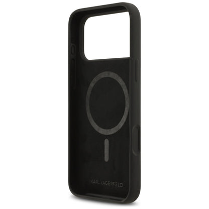 Tok a Apple iPhone 17 Pro Max-hoz, Karl Lagerfeld, Sketch and Logo Karl, Fekete