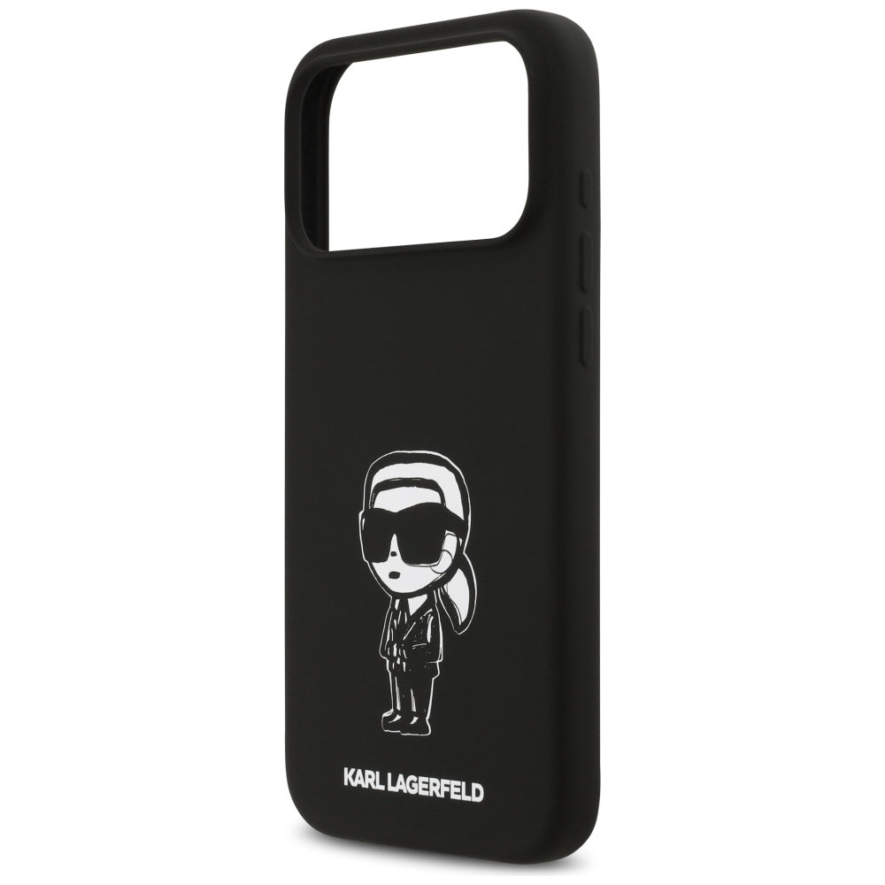 Tok a Apple iPhone 17 Pro Max-hoz, Karl Lagerfeld, Sketch and Logo Karl, Fekete