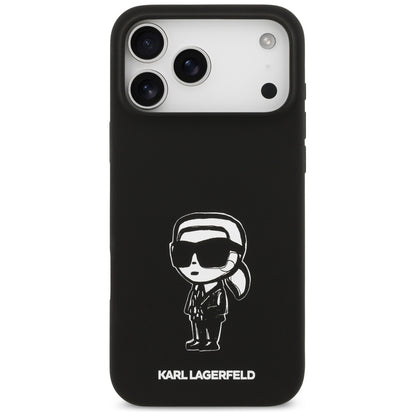 Tok a Apple iPhone 17 Pro Max-hoz, Karl Lagerfeld, Sketch and Logo Karl, Fekete