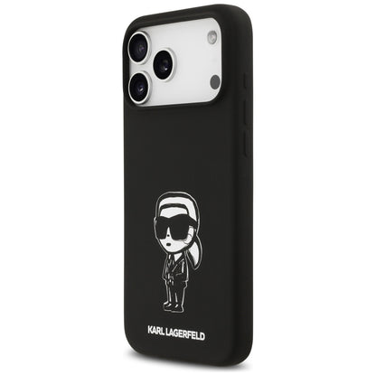 Tok a Apple iPhone 17 Pro Max-hoz, Karl Lagerfeld, Sketch and Logo Karl, Fekete