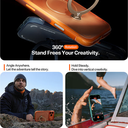 Tok Apple iPhone 17 Pro Max-hoz, Torras, Ostand Spin Air, Kék