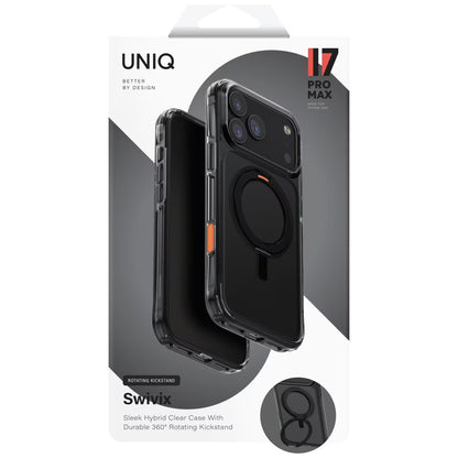 Tok Apple iPhone 17 Pro Max-hoz, UNIQ, Swivix, Fekete