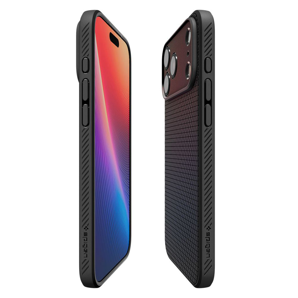 Tok a Apple iPhone 17 Pro-hoz, Spigen, Liquid Air, Matt Fekete