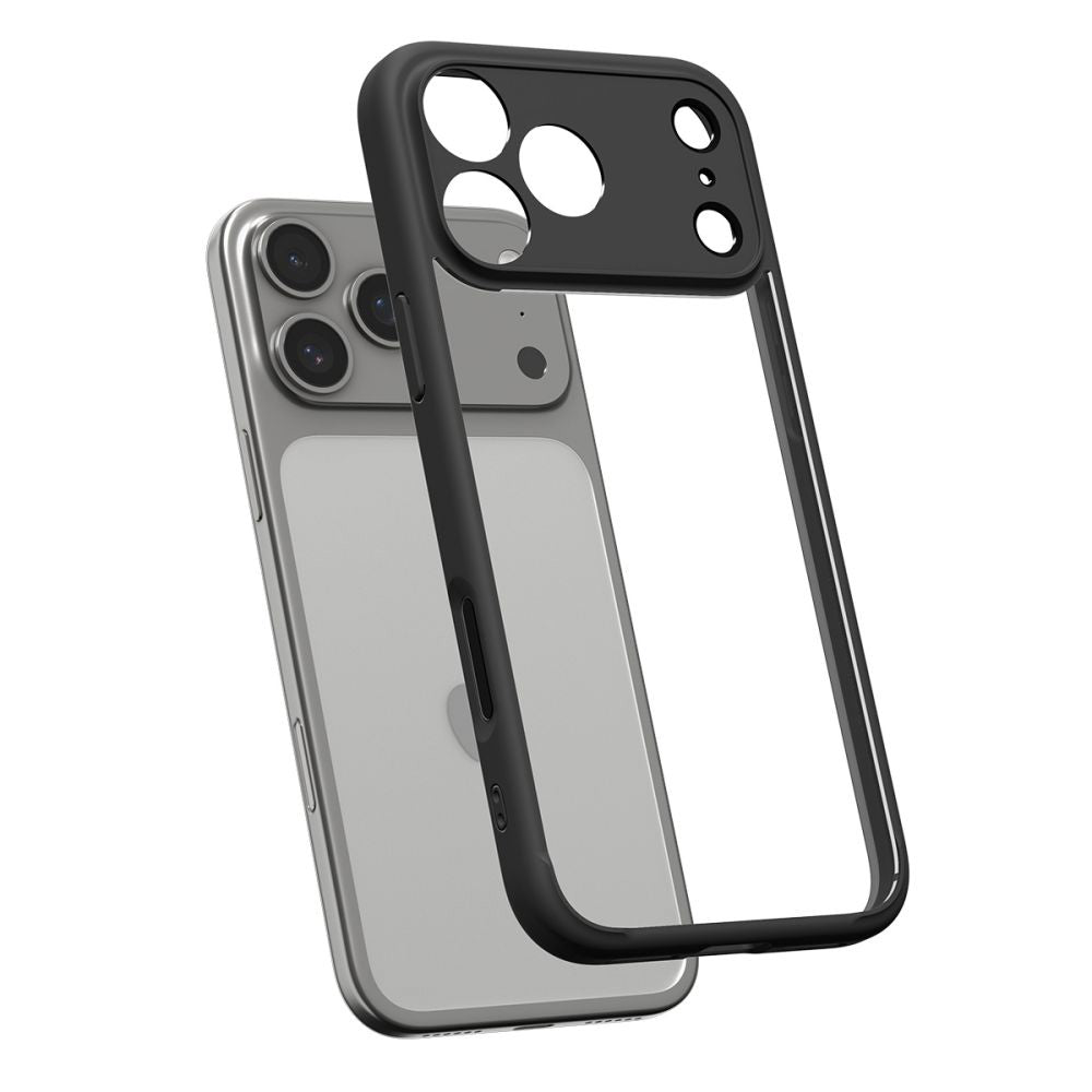 Tok a Apple iPhone 17 Pro-hoz, Spigen, Ultra Hybrid, Matt Fekete