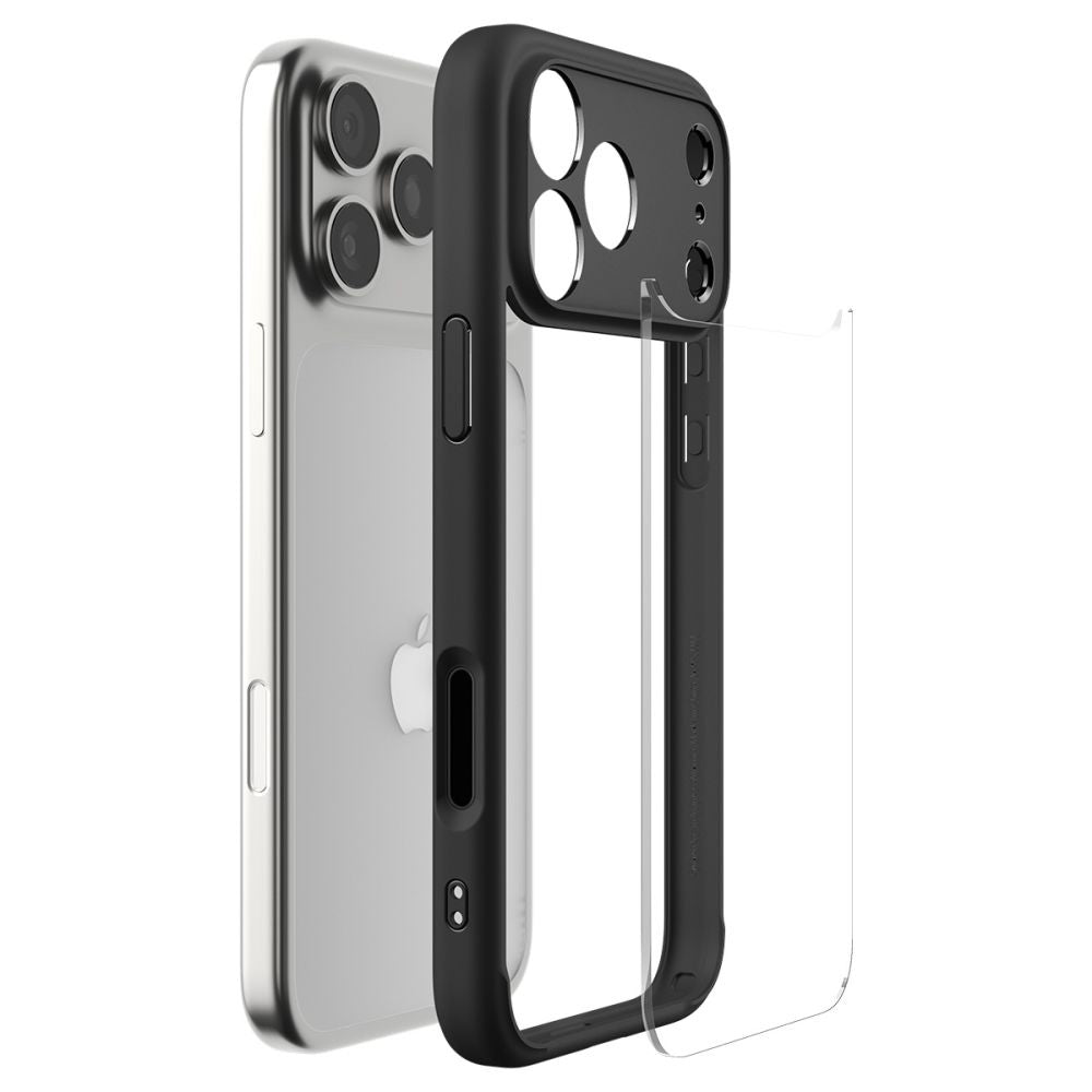 Tok a Apple iPhone 17 Pro-hoz, Spigen, Ultra Hybrid, Matt Fekete
