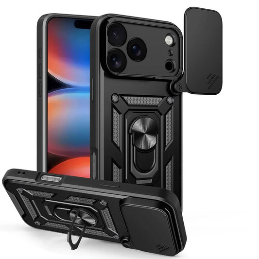 Tok Apple iPhone 17 Pro-hoz, Techsuit, CamShield, Fekete
