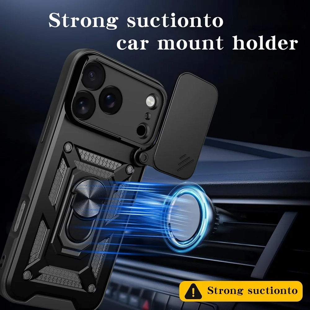 Tok Apple iPhone 17 Pro-hoz, Techsuit, CamShield, Fekete